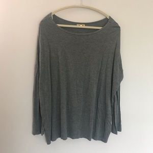 Super Soft Gray Slouchy Top | Size S